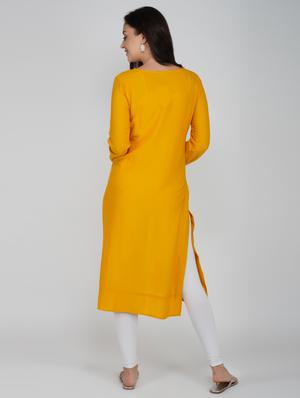printed straight kurta - 17116582 - Standard Image - 3