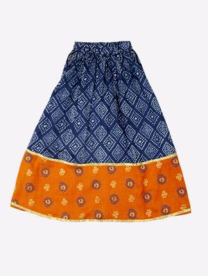 blue printed lehnga choli - 17116939 - Standard Image - 2