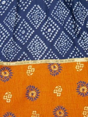 blue printed lehnga choli - 17116939 - Standard Image - 6