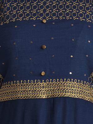 embroidered straight kurta - 17116974 - Standard Image - 5