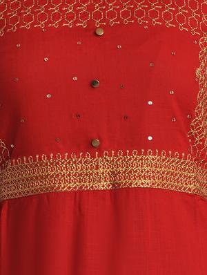 embroidered straight kurta - 17116975 - Standard Image - 5