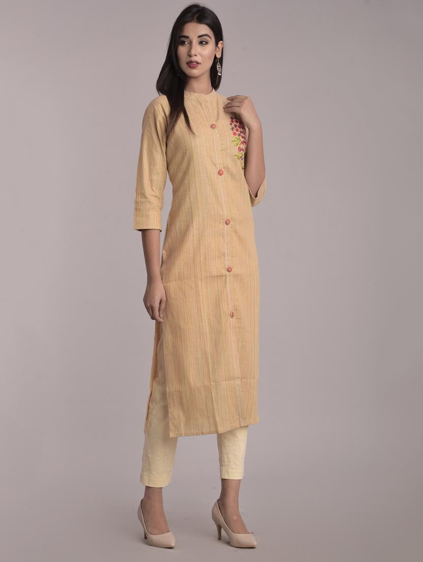 embroidered straight kurta - 17116984 - Zoom Image - 2