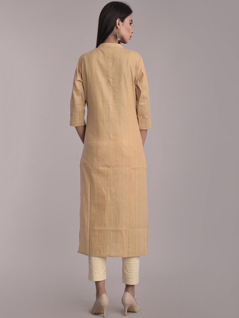 embroidered straight kurta - 17116984 - Zoom Image - 3