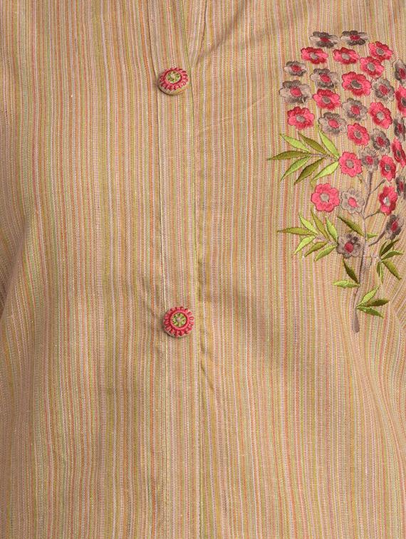 embroidered straight kurta - 17116984 - Zoom Image - 5