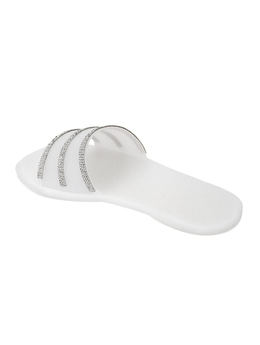 white slip on sandals - 17116993 - Zoom Image - 3
