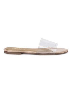 beige slip on sandals - 17117001 - Standard Image - 2