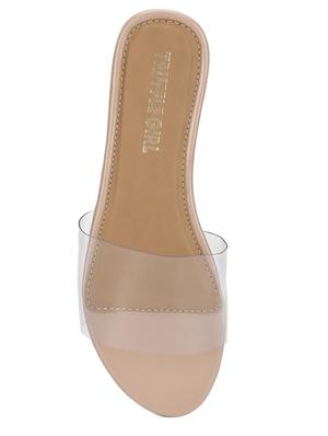 beige slip on sandals - 17117001 - Standard Image - 4
