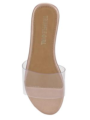gold slip on sandals - 17117002 - Standard Image - 4