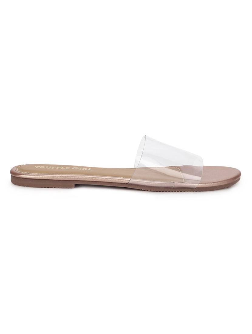 gold slip on sandals - 17117002 - Zoom Image - 2