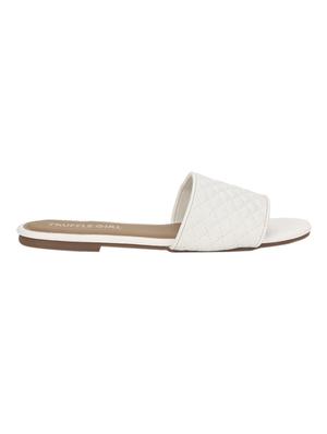 white slip on sandals - 17117013 - Standard Image - 2