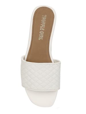 white slip on sandals - 17117013 - Standard Image - 4