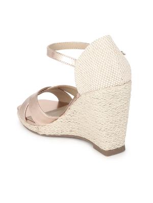 gold ankle strap wedges - 17117066 - Standard Image - 3