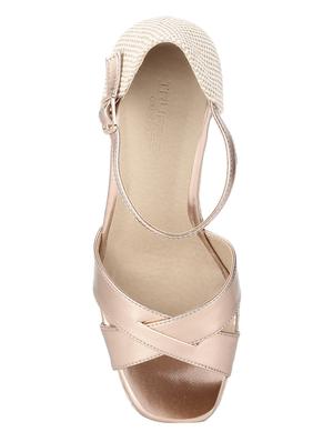 gold ankle strap wedges - 17117066 - Standard Image - 4