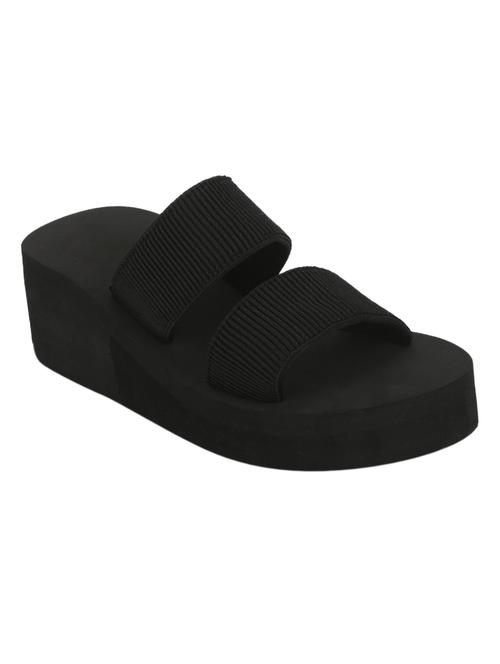 black slip on wedges - 17117069 - Standard Image - 1