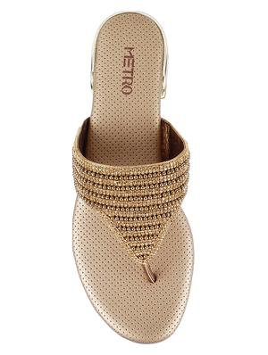 gold toe separator sandals - 17117732 - Standard Image - 4