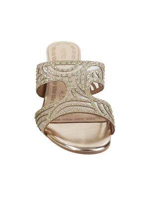 gold synthetic mules sandals - 17118609 - Standard Image - 2