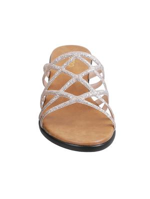 gold synthetic mules sandals - 17118711 - Standard Image - 2