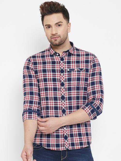 red checkered casual shirt - 17118857 - Standard Image - 1