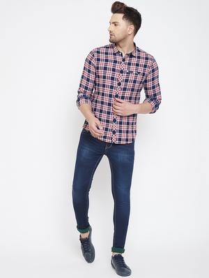 red checkered casual shirt - 17118857 - Standard Image - 4