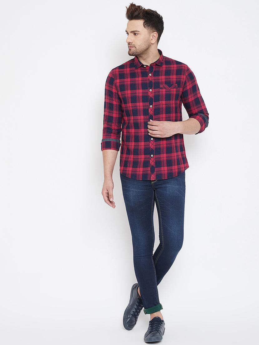 red checkered casual shirt - 17118861 - Zoom Image - 4