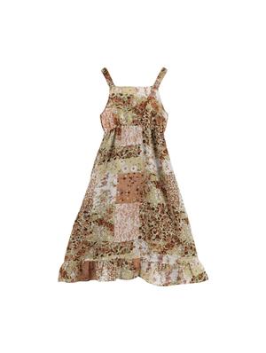 green polyester frock - 17119017 - Standard Image - 2