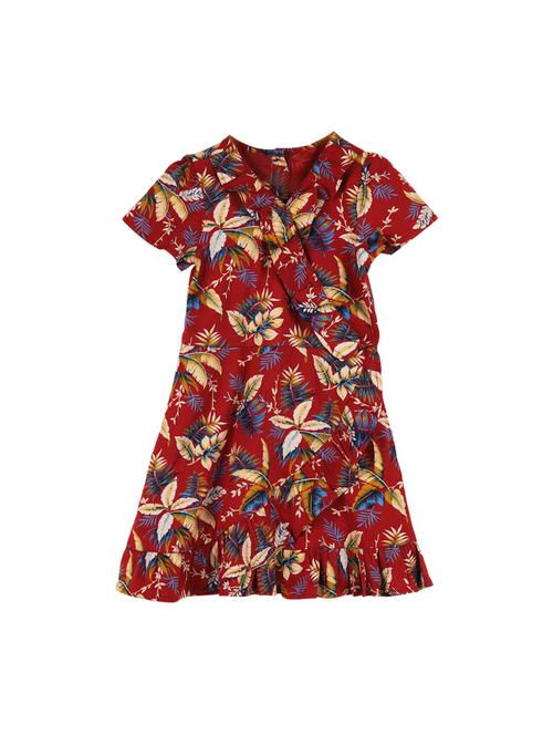 red viscose frock - 17119030 - Standard Image - 1