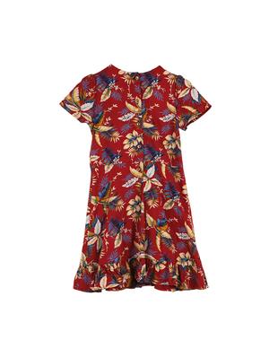 red viscose frock - 17119030 - Standard Image - 2