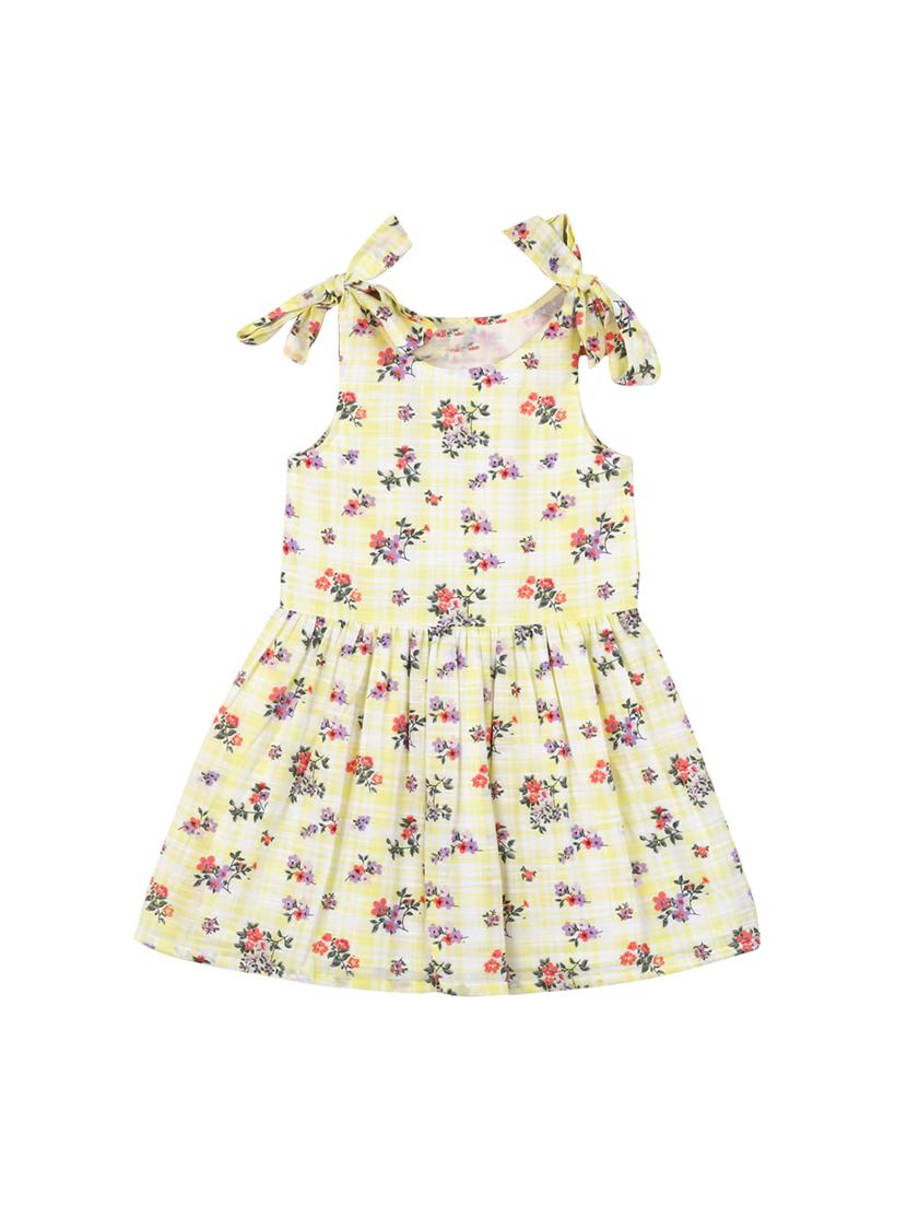yellow viscose frock - 17119032 - Zoom Image - 1
