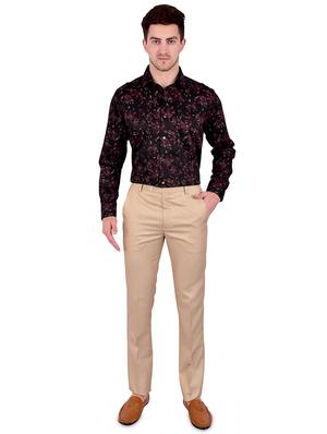 black floral print casual shirt - 17119136 - Standard Image - 4
