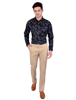 black floral print casual shirt - 17119137 - Standard Image - 4