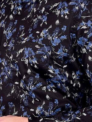 black floral print casual shirt - 17119137 - Standard Image - 5