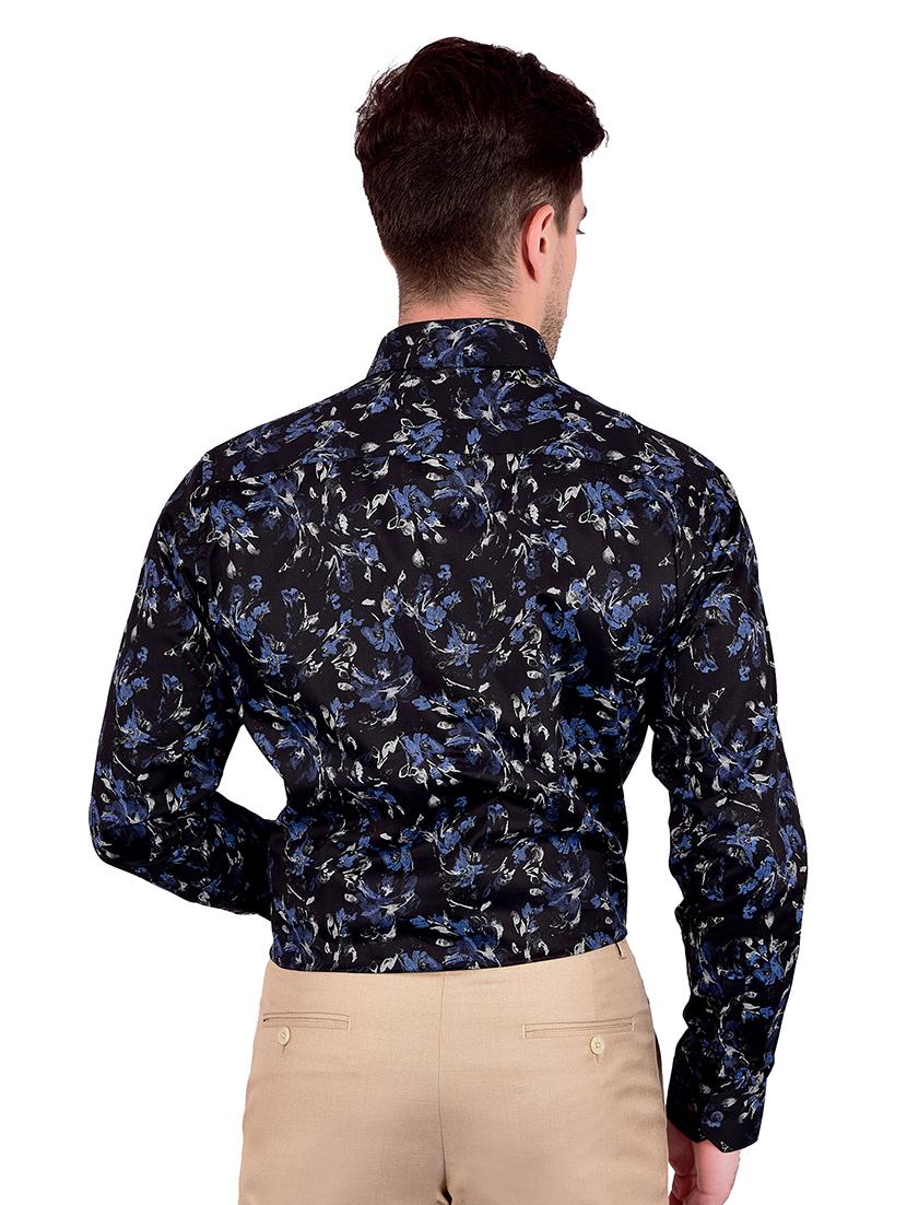 black floral print casual shirt - 17119137 - Zoom Image - 3
