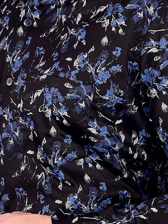 black floral print casual shirt - 17119137 - Zoom Image - 5