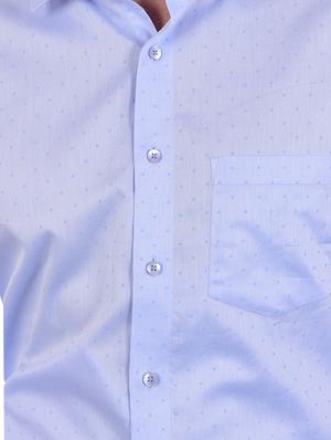 blue self design formal shirt - 17119154 - Standard Image - 5