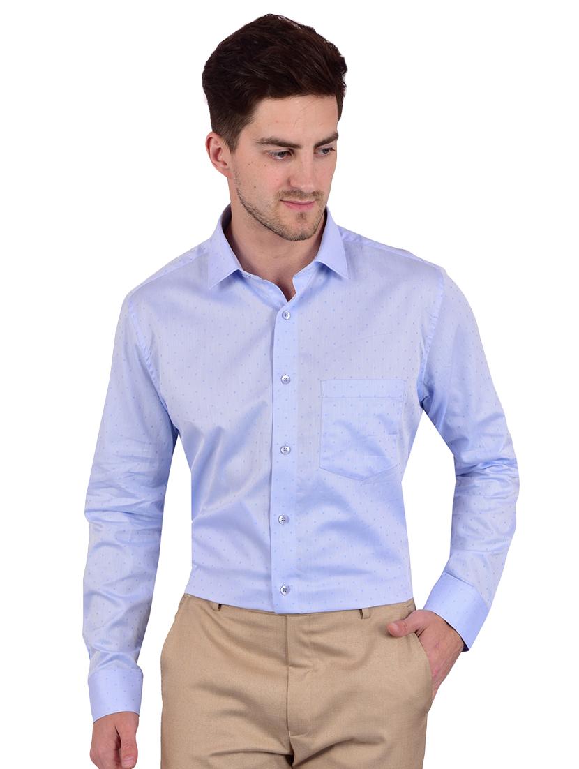 blue self design formal shirt - 17119154 - Zoom Image - 1