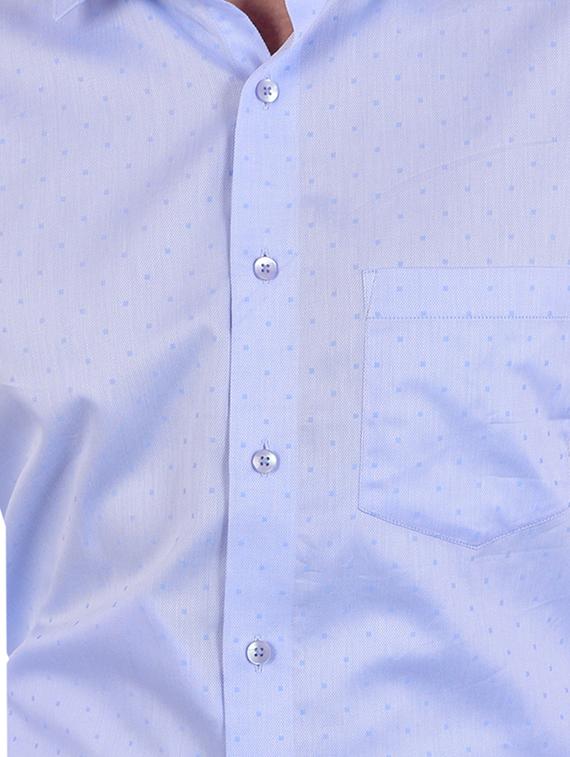 blue self design formal shirt - 17119154 - Zoom Image - 5