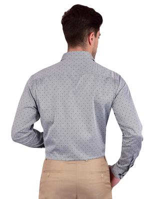 grey self design formal shirt - 17119155 - Standard Image - 3