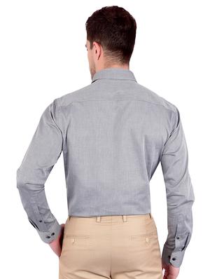 grey checkered formal shirt - 17119159 - Standard Image - 3