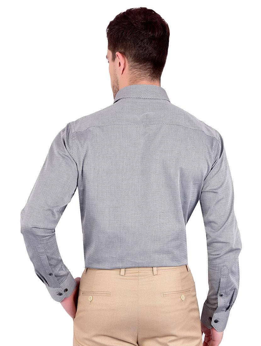 grey checkered formal shirt - 17119159 - Zoom Image - 3