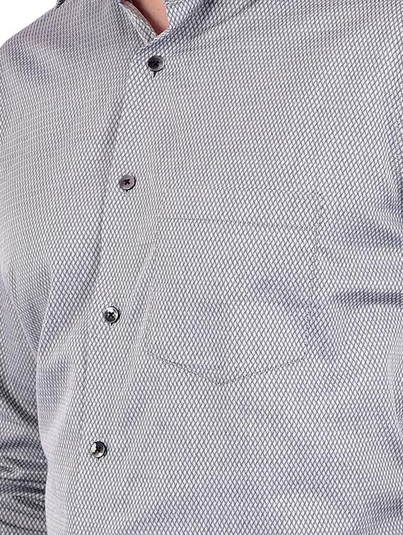 grey checkered formal shirt - 17119159 - Zoom Image - 5