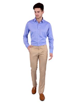 blue self design formal shirt - 17119160 - Standard Image - 4