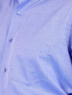 blue self design formal shirt - 17119160 - Standard Image - 5