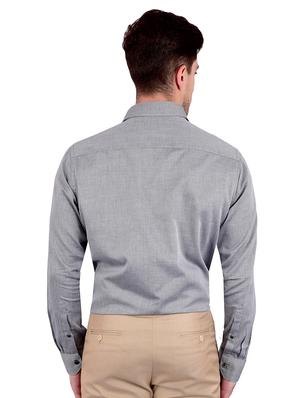 grey self design formal shirt - 17119161 - Standard Image - 3
