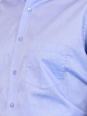 blue solid formal shirt - 17119167 - Standard Image - 5