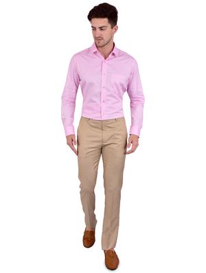 pink solid formal shirt - 17119168 - Standard Image - 4
