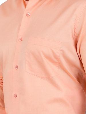 orange solid formal shirt - 17119170 - Standard Image - 5
