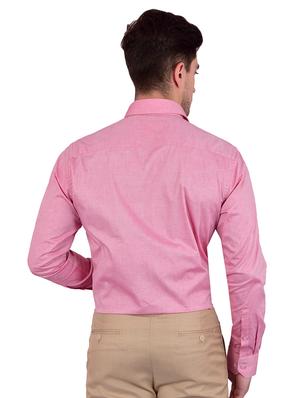 pink solid formal shirt - 17119171 - Standard Image - 3