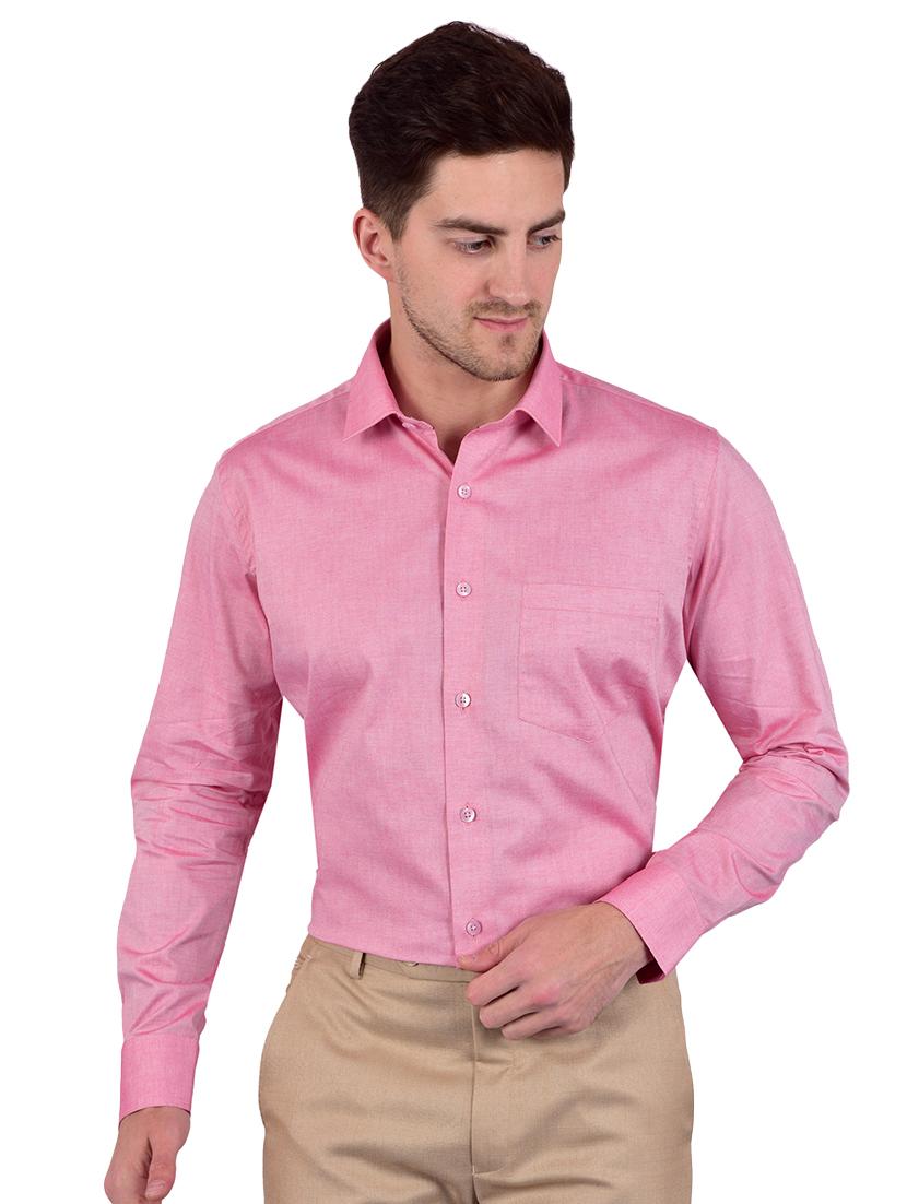 pink solid formal shirt - 17119171 - Zoom Image - 1