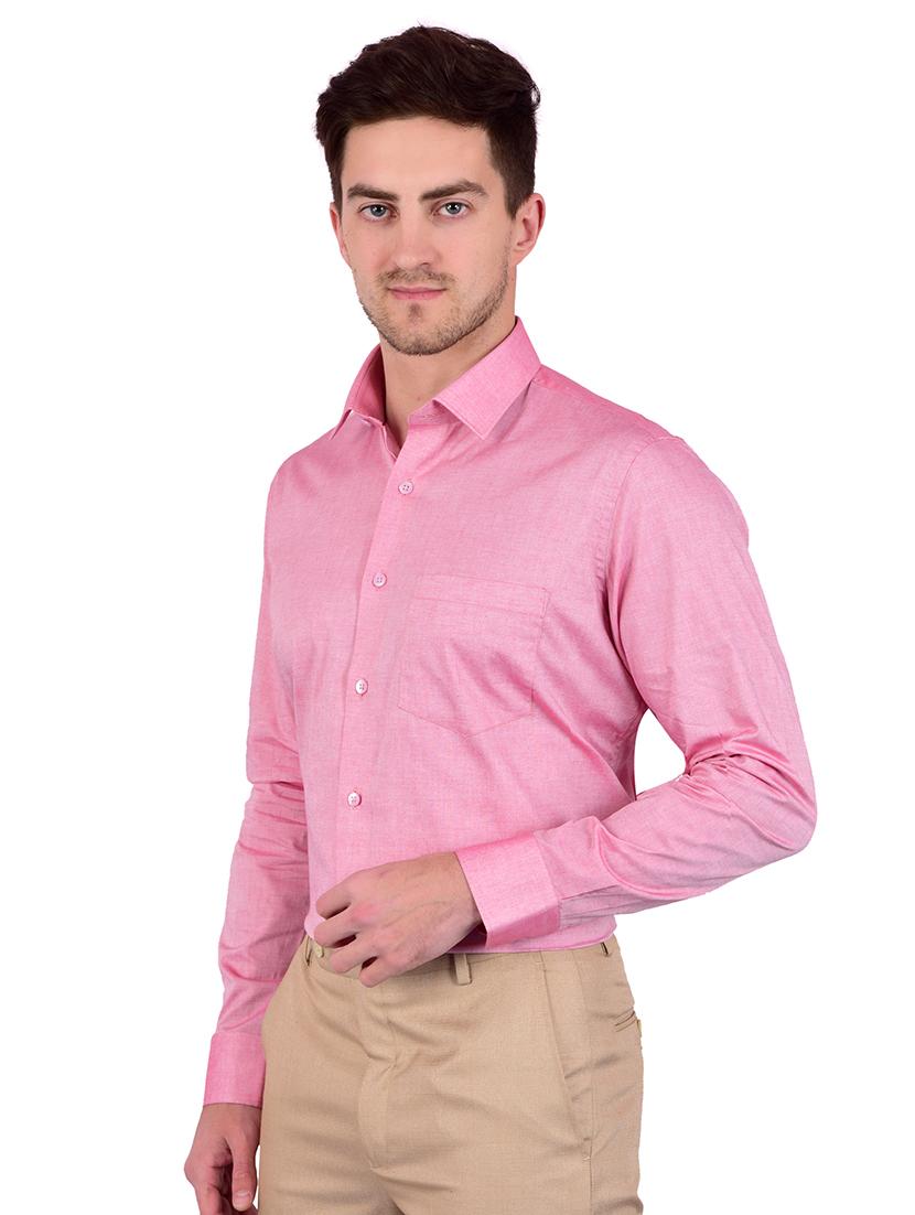 pink solid formal shirt - 17119171 - Zoom Image - 2