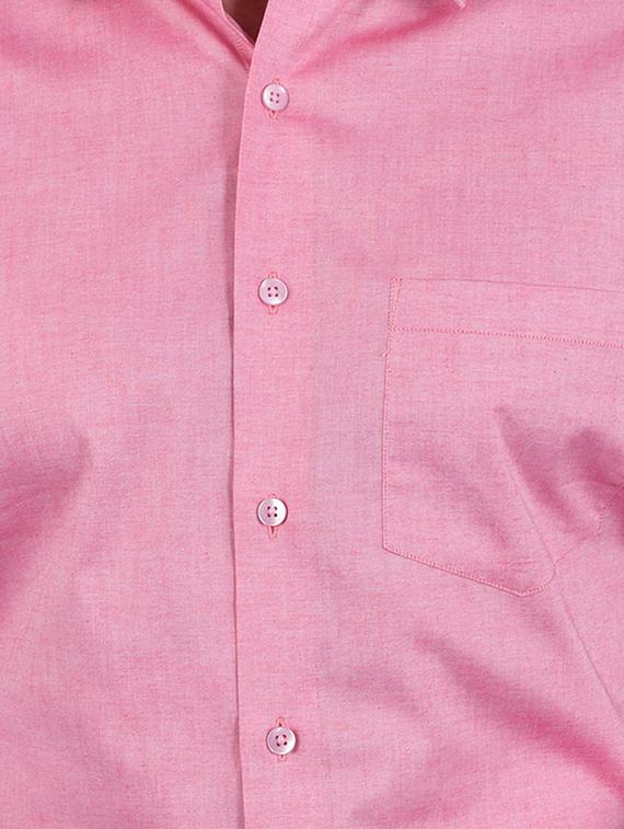 pink solid formal shirt - 17119171 - Zoom Image - 5